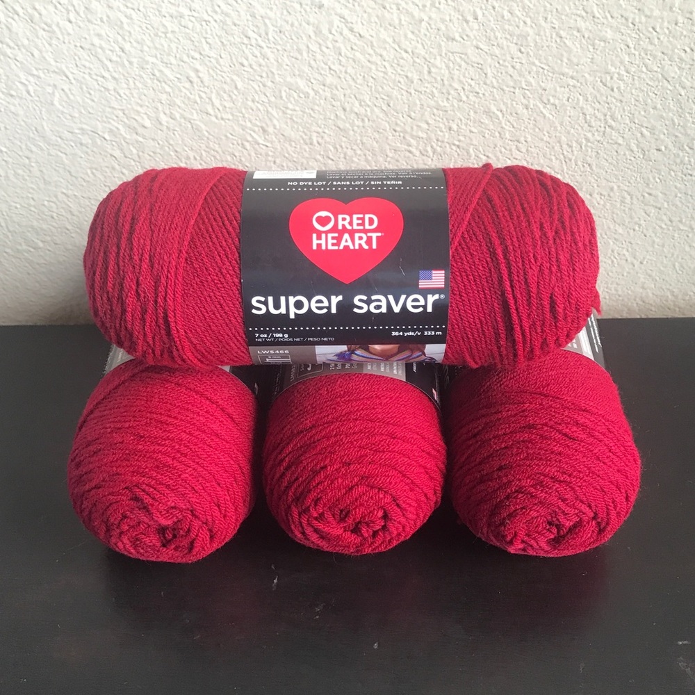 Red Heart Super Saver Yarn in Burgundy